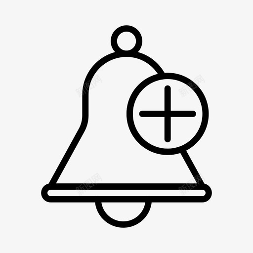 通知添加警报图标svg_新图网 https://ixintu.com 添加 警报 购物 购物和电子商务线图标第一卷 通知