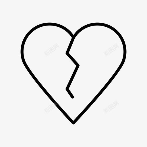 离婚分手心碎图标svg_新图网 https://ixintu.com 分手 心碎 离婚