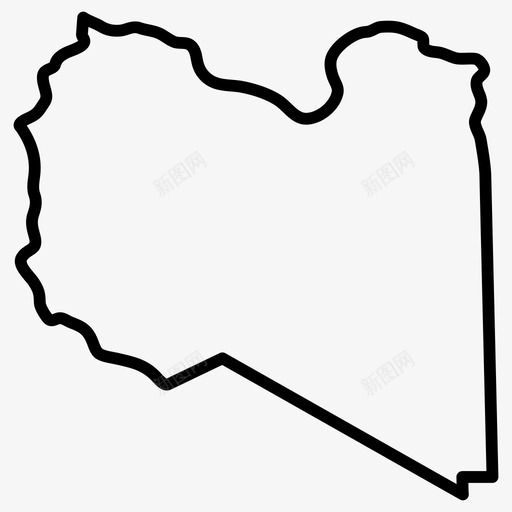 利比亚地图非洲国家地图薄图标svg_新图网 https://ixintu.com 利比亚地图 非洲国家地图薄