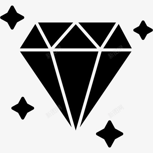 钻石珠宝贵重图标svg_新图网 https://ixintu.com 珠宝 贵重 钻石