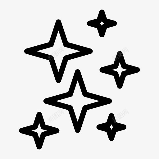 星星闪亮天空图标svg_新图网 https://ixintu.com 天空 星星 赢家 闪亮 闪闪发光