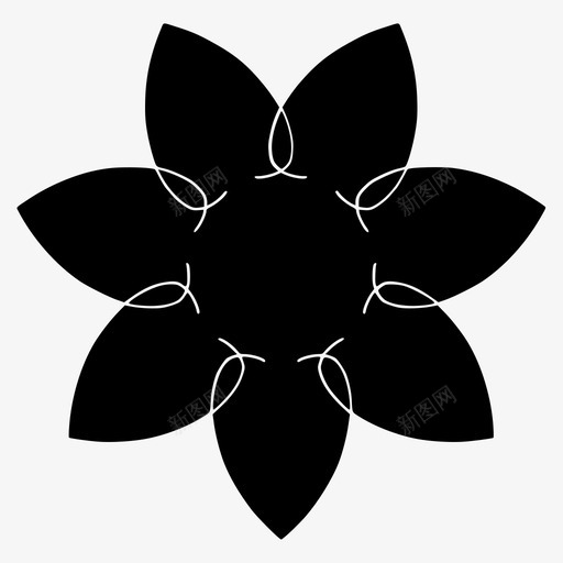 花卉抽象圆形图标svg_新图网 https://ixintu.com 创意设计 圆形 抽象 花卉设计 装饰 造型