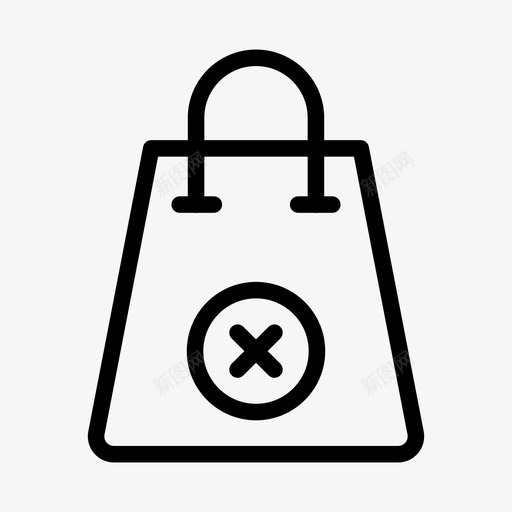 包删除营销图标svg_新图网 https://ixintu.com 删除 包 搜索引擎优化和营销线图标 营销 购物 购物者