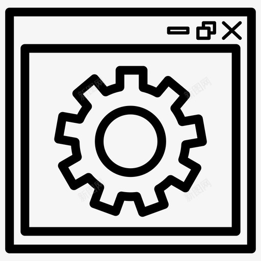 浏览器设置显示窗口图标svg_新图网 https://ixintu.com 显示 浏览器设置 窗口 集合6