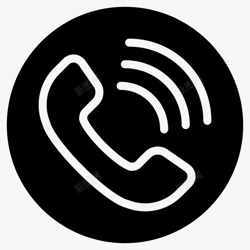 电话铃声呼叫接收图标svg_新图网 https://ixintu.com 呼叫 技术元素 接收 电话 电话铃声