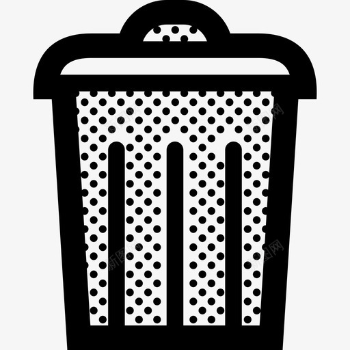 垃圾桶删除垃圾图标svg_新图网 https://ixintu.com 删除 垃圾 垃圾桶 粗轮廓点