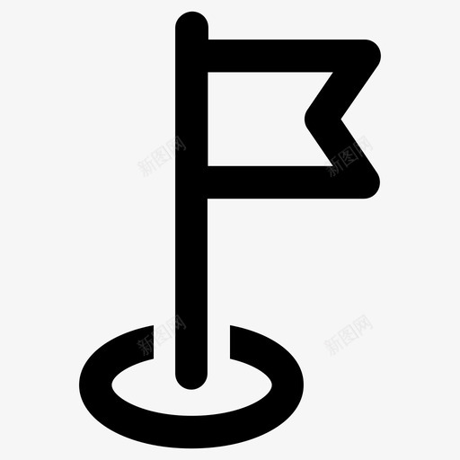 旗子旗杆高尔夫旗图标svg_新图网 https://ixintu.com 旗子 旗杆 高尔夫旗