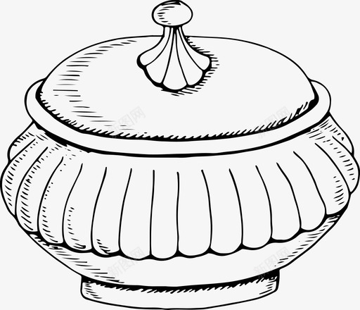 盘子花瓶厨房玻璃图标svg_新图网 https://ixintu.com 厨房玻璃 盘子 花瓶