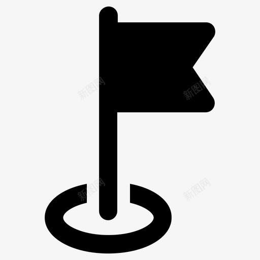 旗子旗杆高尔夫旗图标svg_新图网 https://ixintu.com 旗子 旗杆 高尔夫旗