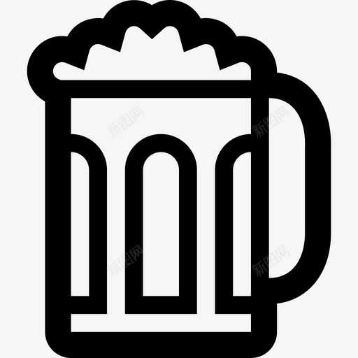 啤酒酒饮料图标svg_新图网 https://ixintu.com 啤酒 粗轮廓 罐子 酒 饮料