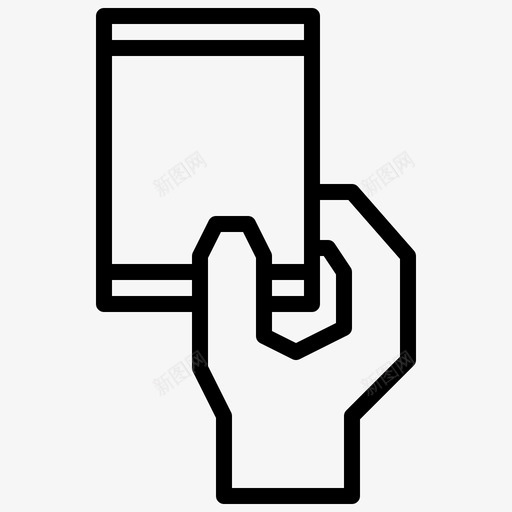 红牌足球手图标svg_新图网 https://ixintu.com 手 红牌 罚牌 警告 足球 足球元素 运动