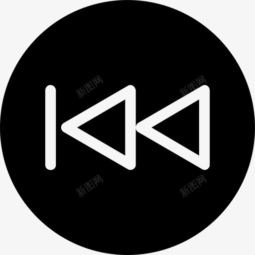 快速后退上一个声音图标svg_新图网 https://ixintu.com 上一个 声音 多媒体声音实心圆形 快速后退