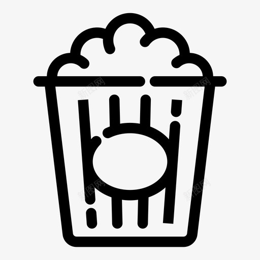 爆米花电影院电影美味图标svg_新图网 https://ixintu.com 照片视频 爆米花 电影院电影 美味 零食 食物