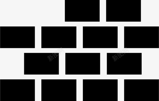 砖墙建筑工具图标svg_新图网 https://ixintu.com 工作 工具 建筑 砖墙
