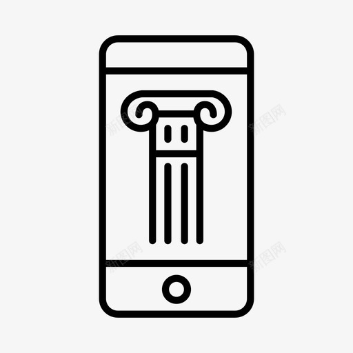 罗马历史应用程序工艺品展览图标svg_新图网 https://ixintu.com 博物馆 展览 工艺品 画廊 画廊和博物馆 罗马历史应用程序