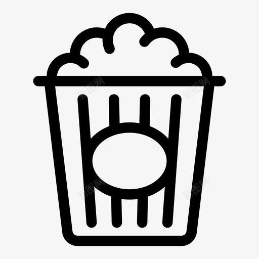 爆米花电影院电影美味图标svg_新图网 https://ixintu.com 照片视频 爆米花 电影院电影 美味 零食 食物