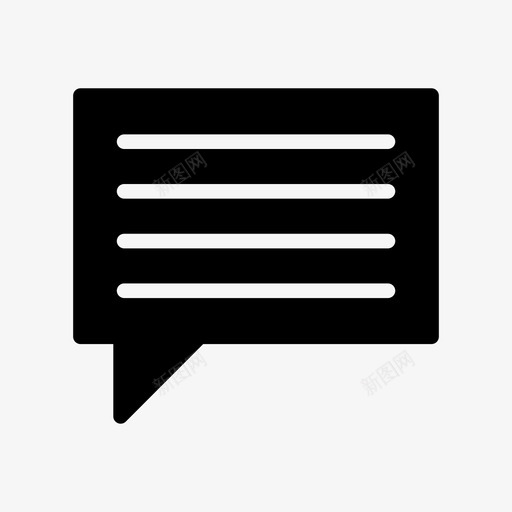 语音气泡聊天对话图标svg_新图网 https://ixintu.com 办公室 办公室字形图标 对话 消息 聊天 语音气泡