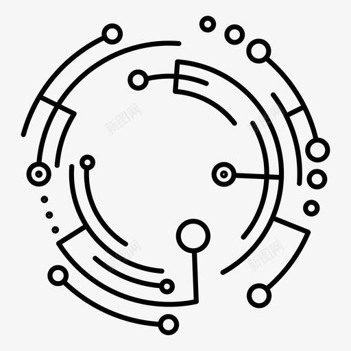 技术数字电子图标svg_新图网 https://ixintu.com 技术 数字 电子 网络连接