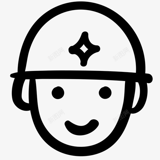 士兵头像涂鸦图标svg_新图网 https://ixintu.com 人 化身基本轮廓涂鸦 士兵 头像 帽子 涂鸦