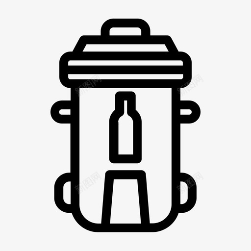 垃圾垃圾桶玻璃图标svg_新图网 https://ixintu.com 回收 回收和垃圾 垃圾 垃圾桶 玻璃