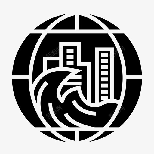 世界海啸日国际日字形图标svg_新图网 https://ixintu.com 世界海啸日 国际日字形图标