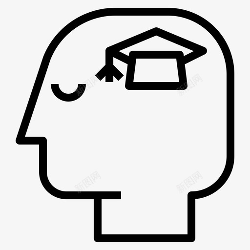人的头脑大脑思考图标svg_新图网 https://ixintu.com 人的头脑 大脑 思考
