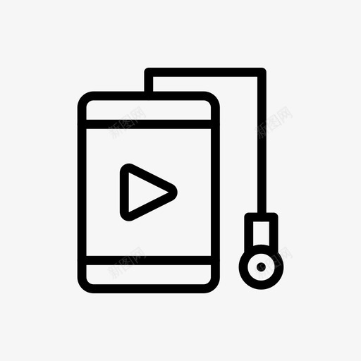 手机耳机假日图标svg_新图网 https://ixintu.com 假日 夏季和假日字形图标 手机 歌曲 耳机