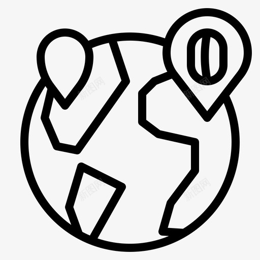 世界咖啡豆图标svg_新图网 https://ixintu.com 世界咖啡豆