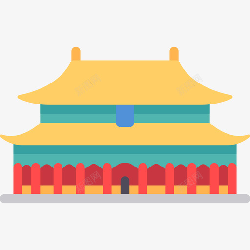 天安门svg_新图网 https://ixintu.com 天安门 扁平 精美 简约 多色