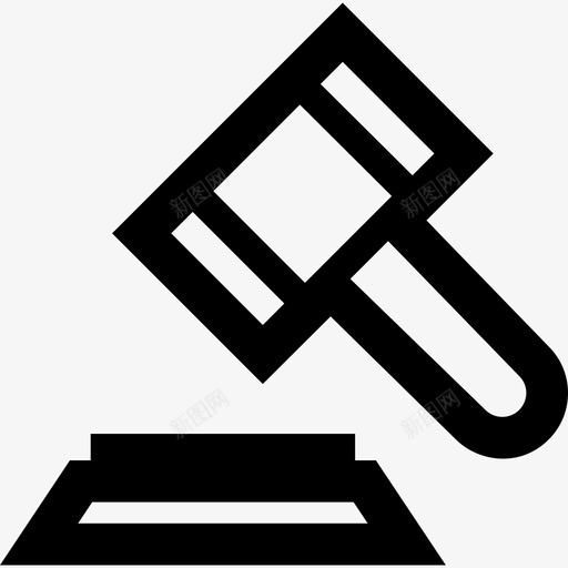 拍卖结案法庭图标svg_新图网 https://ixintu.com 拍卖 木槌 正义 法庭 粗轮廓 结案