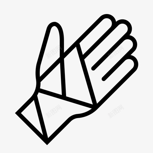 手包扎急救骨折图标svg_新图网 https://ixintu.com 保健 包扎手 医疗 受伤 急救 手包扎 骨折