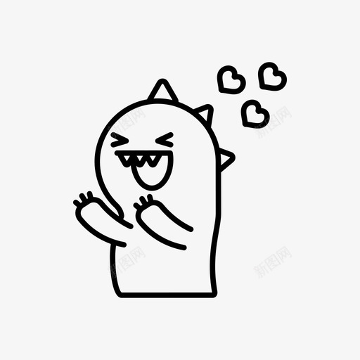 可爱欢快表情图标svg_新图网 https://ixintu.com 可爱 在爱 怪物 怪物表情 欢快 表情