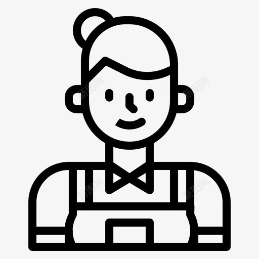 客房服务员清洁工作图标svg_新图网 https://ixintu.com 客房服务员 工作 清洁