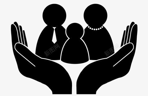 父母的支持养育子女图标svg_新图网 https://ixintu.com 养育子女 父母的支持
