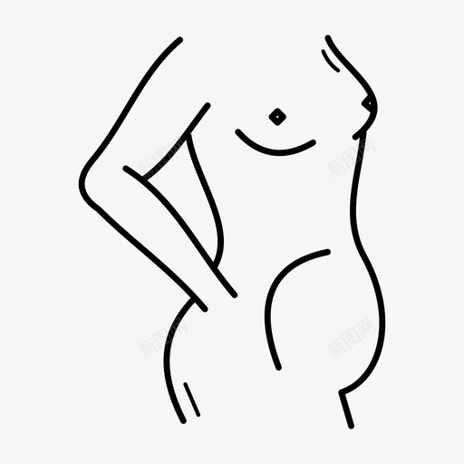 孕妇6个月肚皮图妊娠期图标svg_新图网 https://ixintu.com 产前 女性肚皮图 妊娠期 孕妇 孕妇6个月 肚皮图