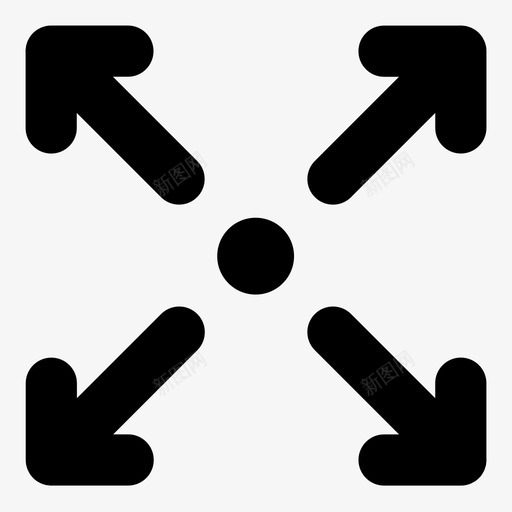 起点箭头方向图标svg_新图网 https://ixintu.com 方向 离开 移动 箭头 起点