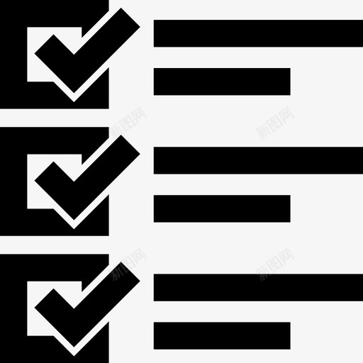 全选勾选标记图标svg_新图网 https://ixintu.com 全选 勾选 标记 粗轮廓 选项