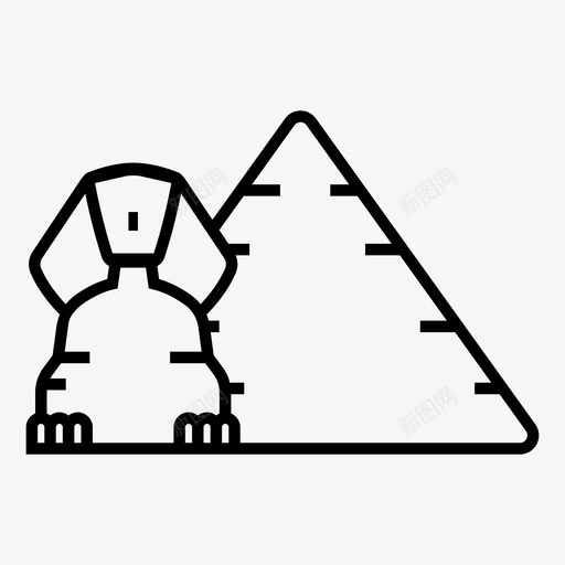 吉萨大狮身人面像古代地标图标svg_新图网 https://ixintu.com 古代 吉萨大狮身人面像 地标 地标世界漫游线图标集 旅游 纪念碑