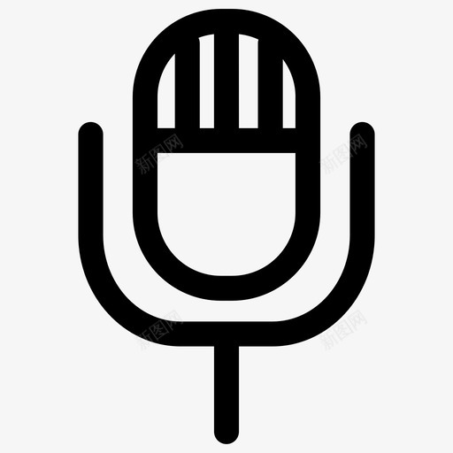 麦克风唱歌声音图标svg_新图网 https://ixintu.com 办公室图标 唱歌 声音 麦克风