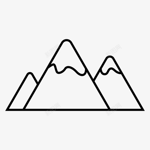 高山探险远足图标svg_新图网 https://ixintu.com 探险 旅行 远足 高山