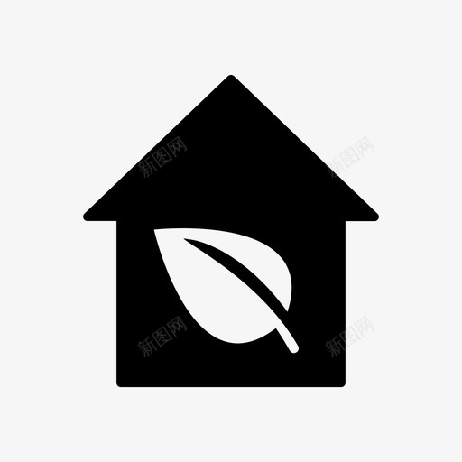 生态屋绿色能源图标svg_新图网 https://ixintu.com 生态屋 绿色能源