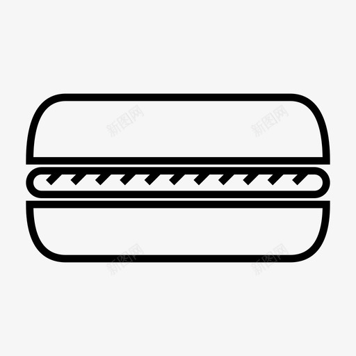 香肠美味快餐图标svg_新图网 https://ixintu.com 快餐 美味 食物 香肠