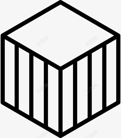 盒子装饰图案图标svg_新图网 https://ixintu.com 六面体 图案 盒子 薄几何形状 装饰