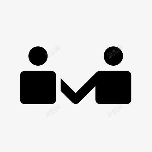 见面握手你好图标svg_新图网 https://ixintu.com 你好 握手 融合 见面