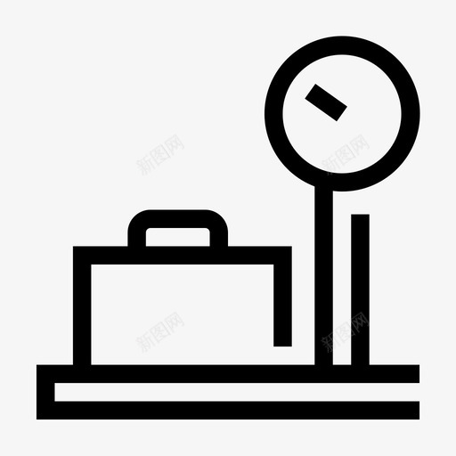 行李秤飞机衡行李图标svg_新图网 https://ixintu.com 机场标牌 行李 行李秤 行李重量 重量 飞机衡