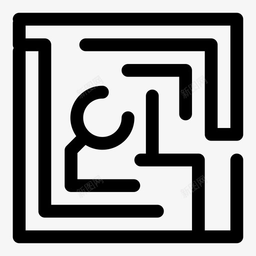 出路逃跑迷宫图标svg_新图网 https://ixintu.com 出路 小路 迷宫 逃跑