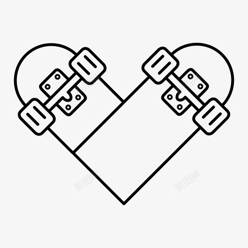 热爱滑板青少年图标svg_新图网 https://ixintu.com 热爱滑板 青少年