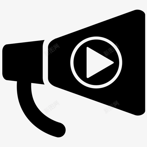 视频营销广告扩音器图标svg_新图网 https://ixintu.com 广告 扩音器 搜索引擎优化网络营销 视频营销