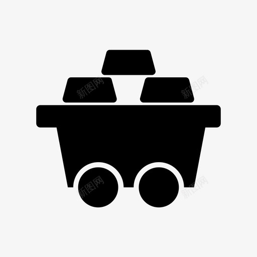 黄金矿车数据分析图标svg_新图网 https://ixintu.com 数据分析 矿车 黄金