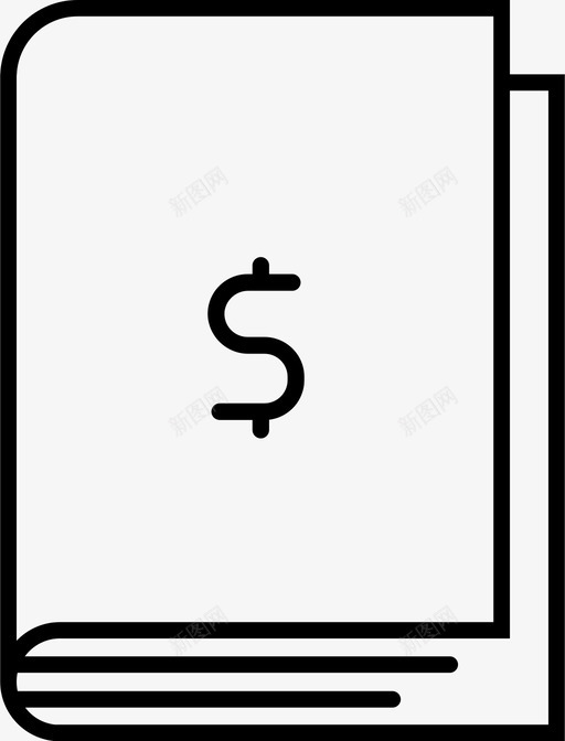 书美元金融图标svg_新图网 https://ixintu.com 书 小费 投资 美元 金融 钱 钱图标集